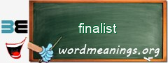 WordMeaning blackboard for finalist